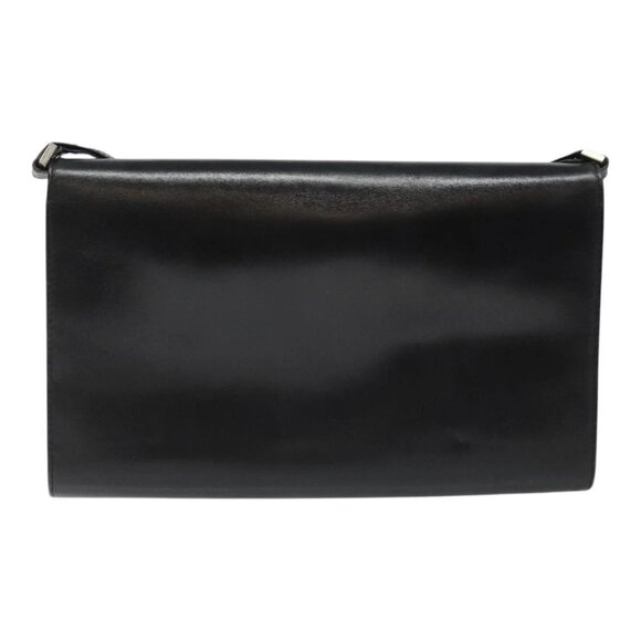 GUCCI Shoulder Bag Leather Black Auth 102039 - Picture 2 of 16